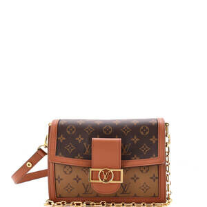 Louis Vuitton MM Dauphine Shoulder Bag Reverse Monogram Canvas
